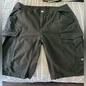 Men's True Religion Black Cargo Shorts